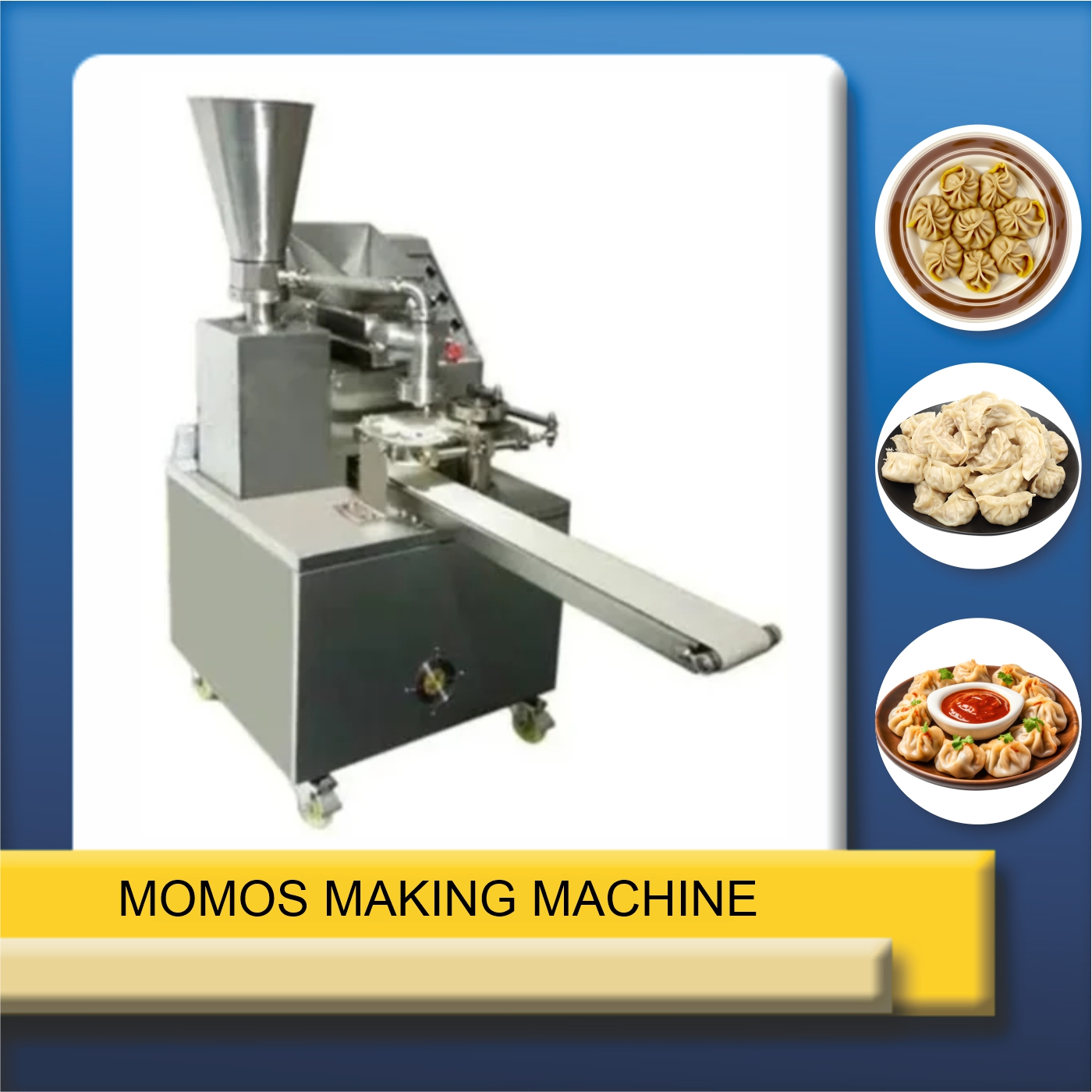horizontal momos making machine with stand